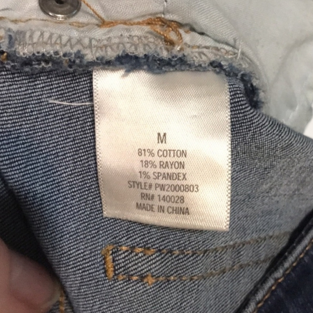 Harper Denim Dark Wash Undone Hem Mini Size Medium - Picture 5 of 6